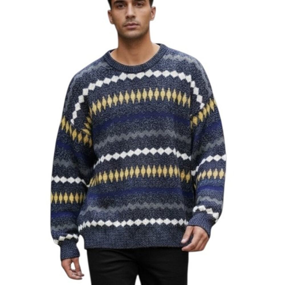 Vintage Men's Crew Neck Sweater, Size XL